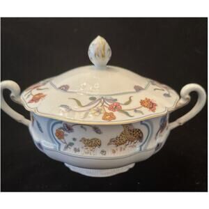 Limoges Haviland Golden Quail  10" Covered dish handles France